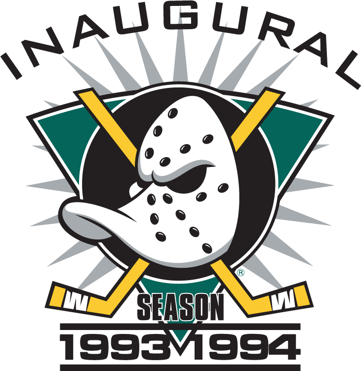 Anaheim Ducks 1993 94 Anniversary Logo Print Decal